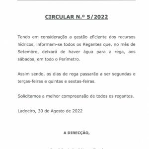 Circular n.º 5/2022